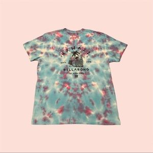 Billabong Hawaii Blue & Pink Tie Dye Top